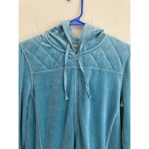 Talbots Women's Velour Hoodie Jacket Full Zip